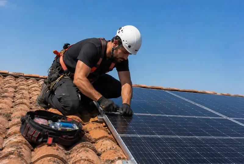 Maintenance et monitoring de panneaux solaires à Serralongue