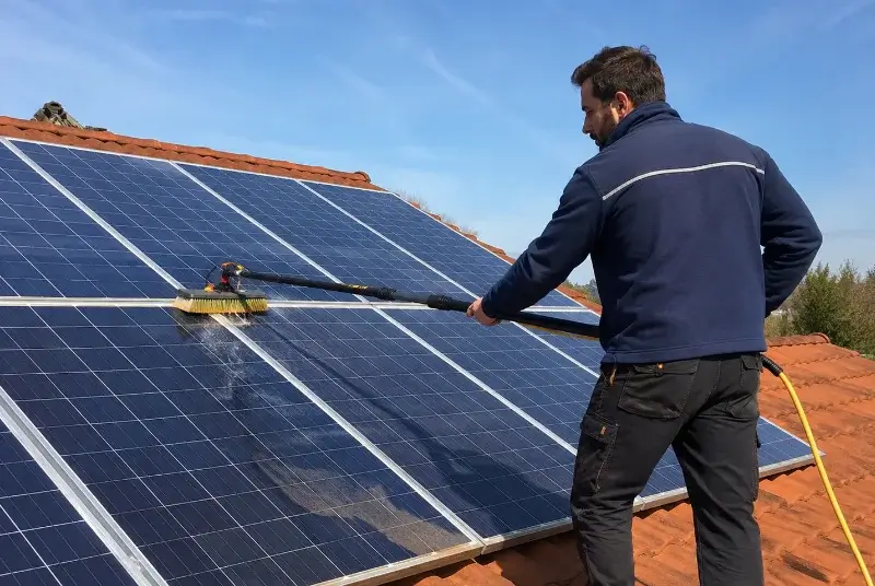 Nettoyage et entretien de panneaux solaires à Serralongue