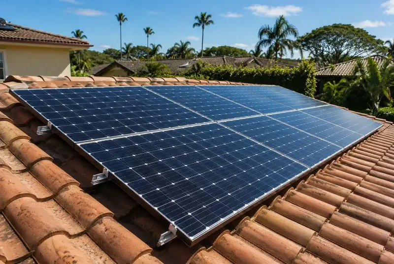 Installation de panneaux solaires à Serralongue